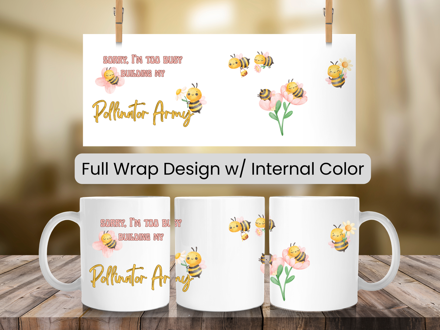 Beekeeping Gift - Save the Bees - Bee Lover Gift Idea - Beekeeper Gifts - Beekeeper Birthday - Honeycomb Mug - Building My Pollinator Army