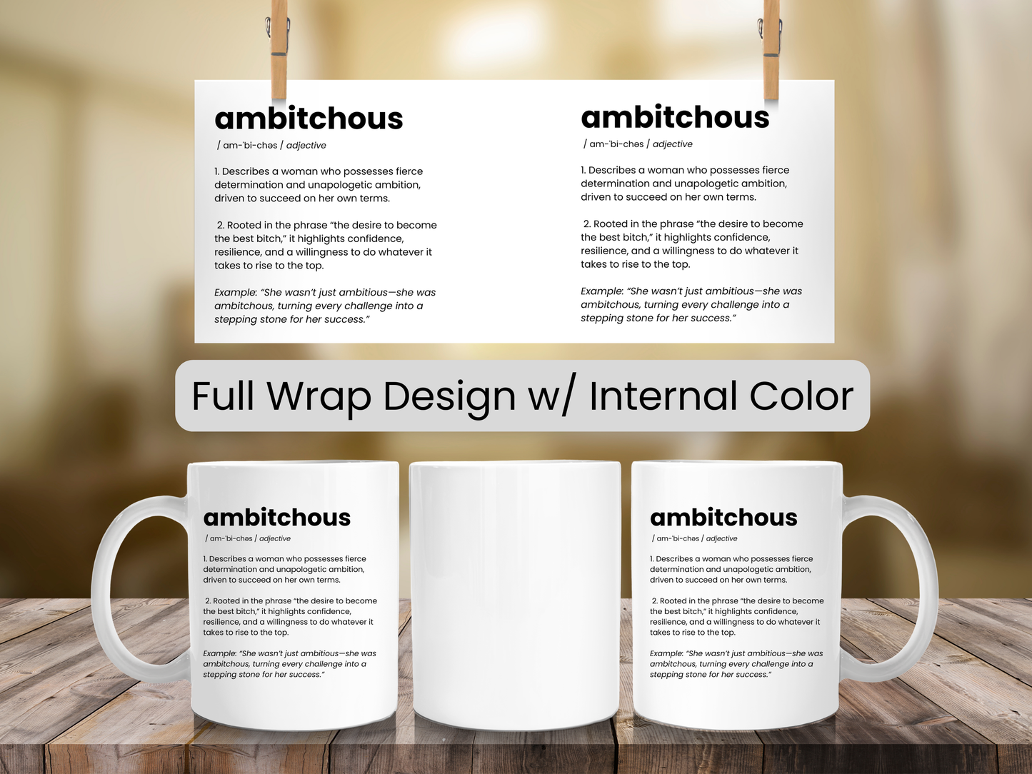 Ambitious Coffee Mug - Boss Lady Gift - Gift for Strong Woman