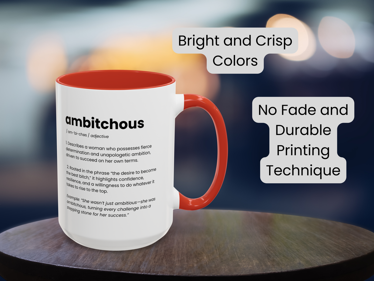 Ambitious Coffee Mug - Boss Lady Gift - Gift for Strong Woman