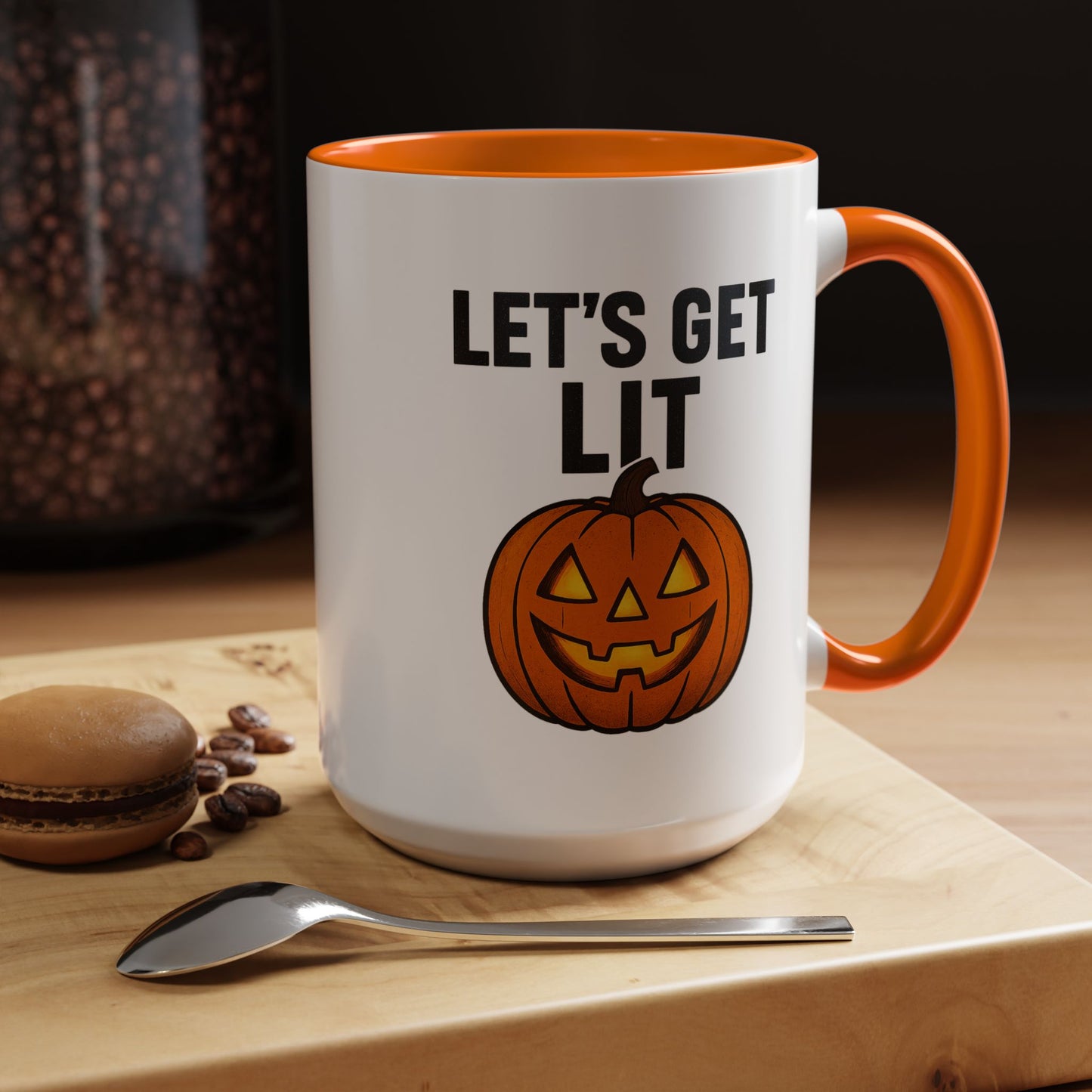 Halloween Mug - Let's Get Lit, Fall Decor, Pumpkin Mug, Spooky Vibes, Seasonal Gift