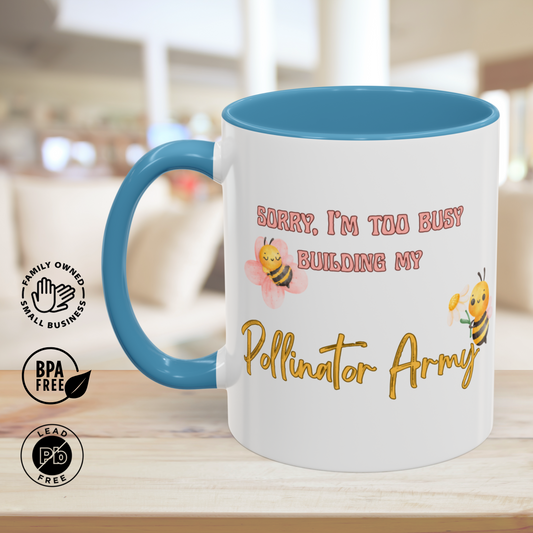 Beekeeping Gift - Save the Bees - Bee Lover Gift Idea - Beekeeper Gifts - Beekeeper Birthday - Honeycomb Mug - Building My Pollinator Army