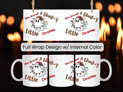 Christmas Ghost Mug - Holiday Ghost - Christmas Ghost Gift - Creepmas Mug - Creeps Gift Exchange - Spooky Christmas - Creepy Christmas