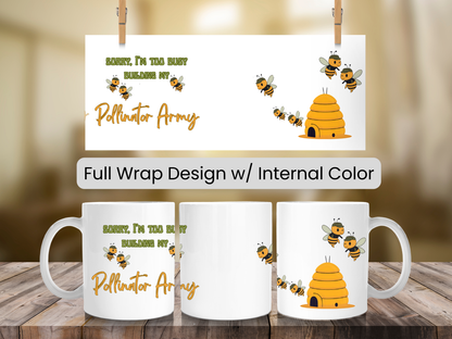 Beekeeping Gift - Save the Bees - Bee Lover Gift Idea - Beekeeper Gifts - Beekeeper Birthday - Honeycomb Mug - Building My Pollinator Army