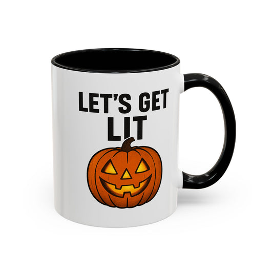 Halloween Mug - Let's Get Lit, Fall Decor, Pumpkin Mug, Spooky Vibes, Seasonal Gift