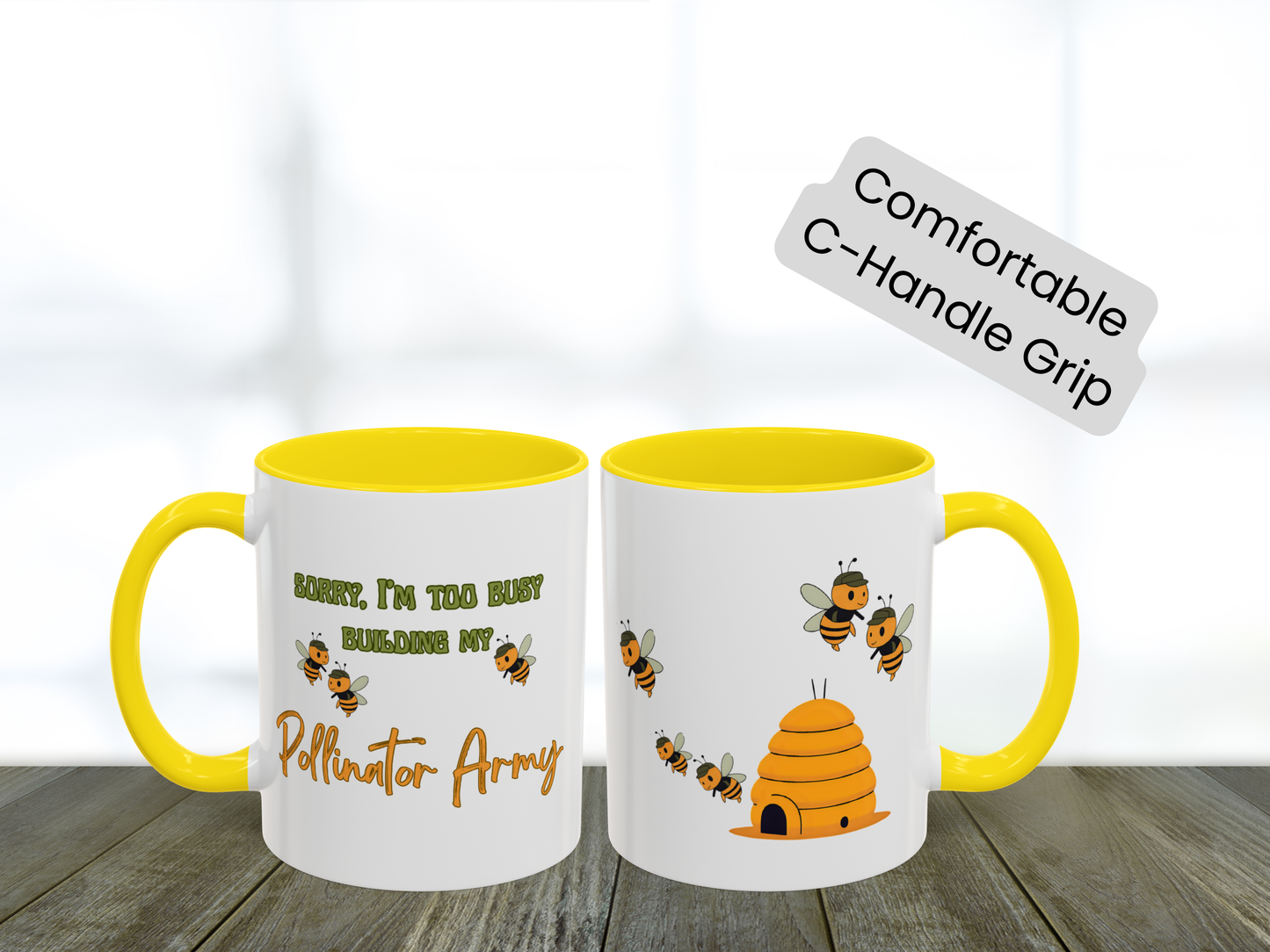 Beekeeping Gift - Save the Bees - Bee Lover Gift Idea - Beekeeper Gifts - Beekeeper Birthday - Honeycomb Mug - Building My Pollinator Army