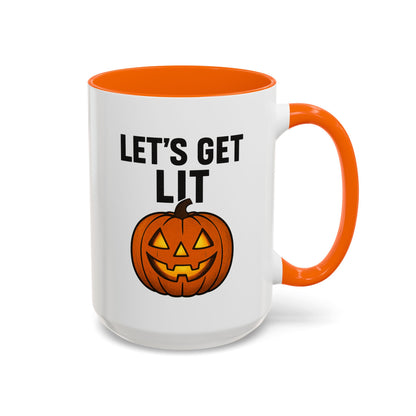 Halloween Mug - Let's Get Lit, Fall Decor, Pumpkin Mug, Spooky Vibes, Seasonal Gift