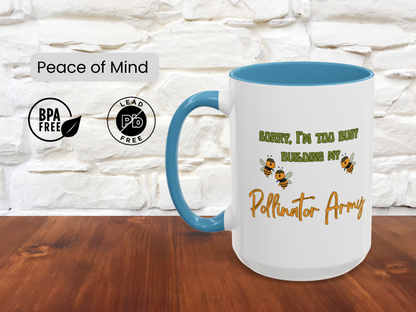 Beekeeping Gift - Save the Bees - Bee Lover Gift Idea - Beekeeper Gifts - Beekeeper Birthday - Honeycomb Mug - Building My Pollinator Army