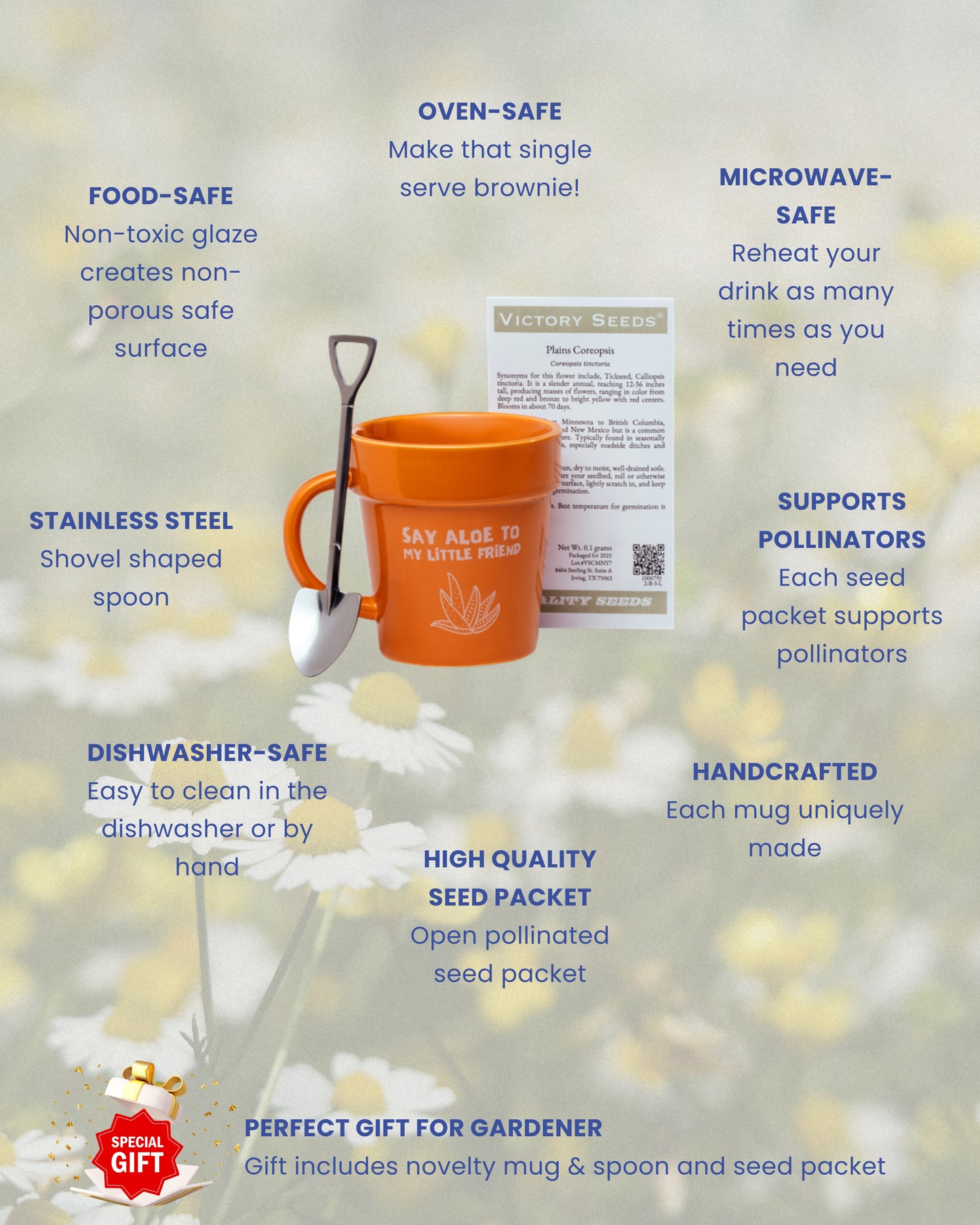 Terracotta Mug - Gardener Gift Set