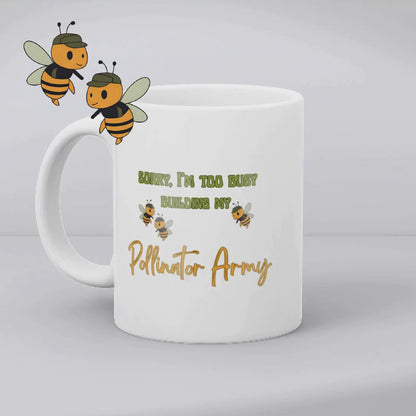 Beekeeping Gift - Save the Bees - Bee Lover Gift Idea - Beekeeper Gifts - Beekeeper Birthday - Honeycomb Mug - Building My Pollinator Army