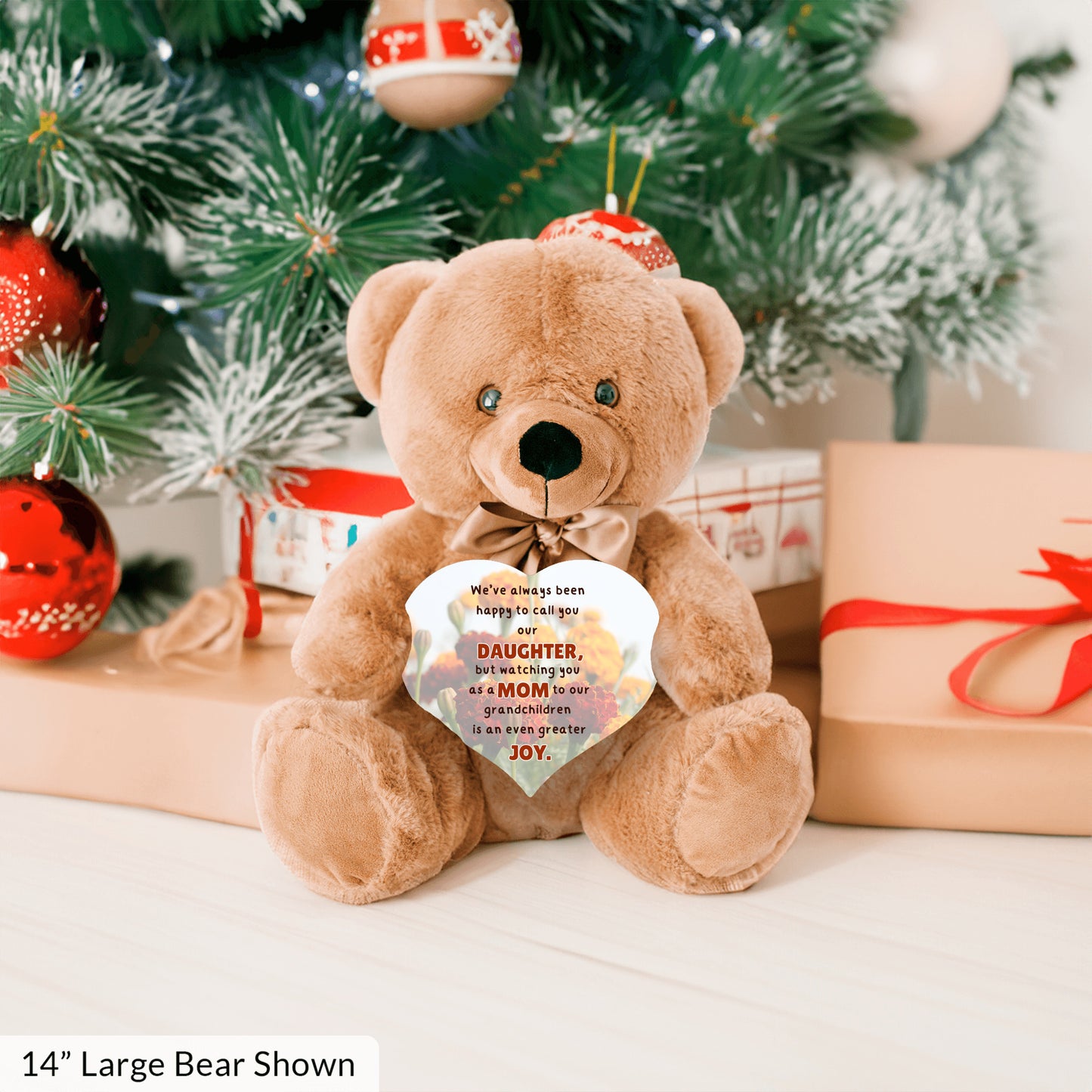 Keepsake for Daughter - Teddy Bear with Heart Plaque