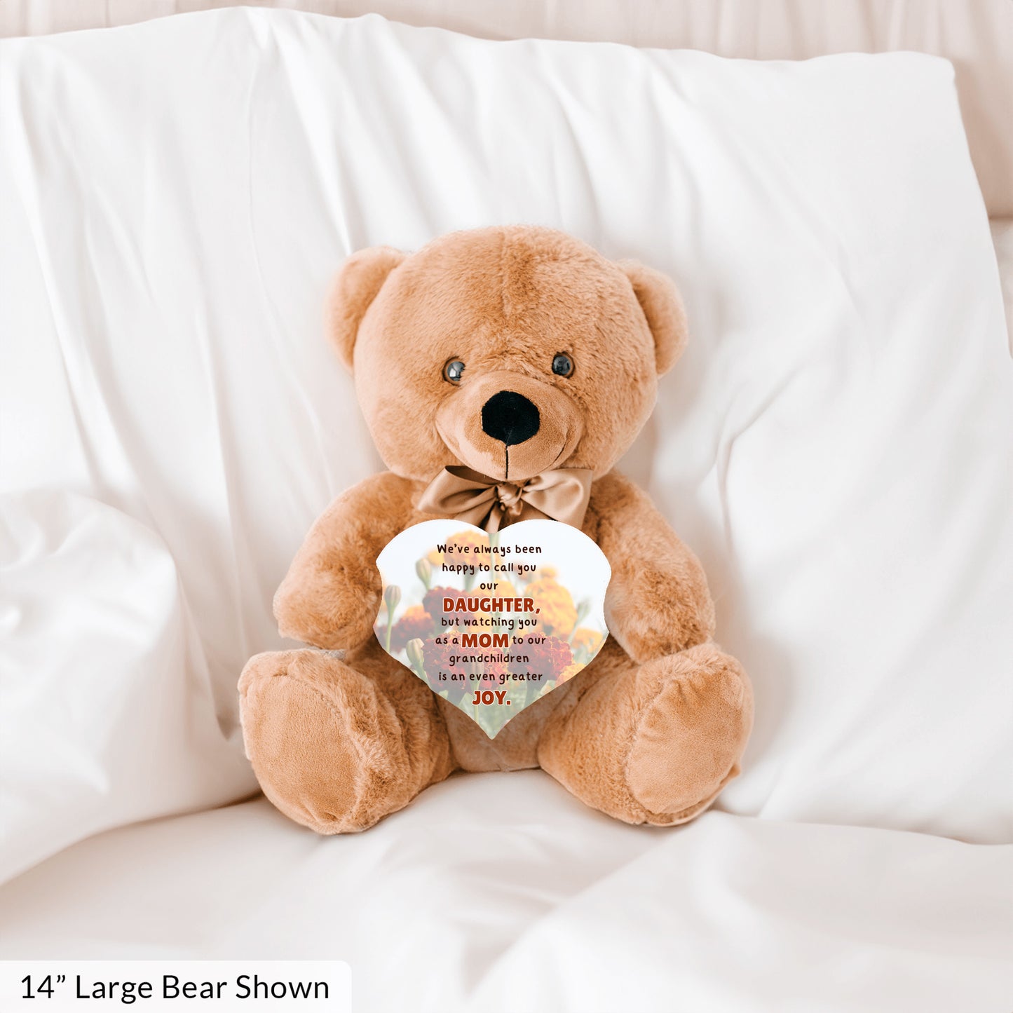 Keepsake for Daughter - Teddy Bear with Heart Plaque