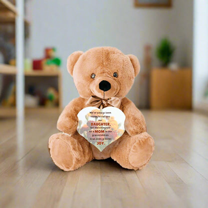 Keepsake for Daughter - Teddy Bear with Heart Plaque